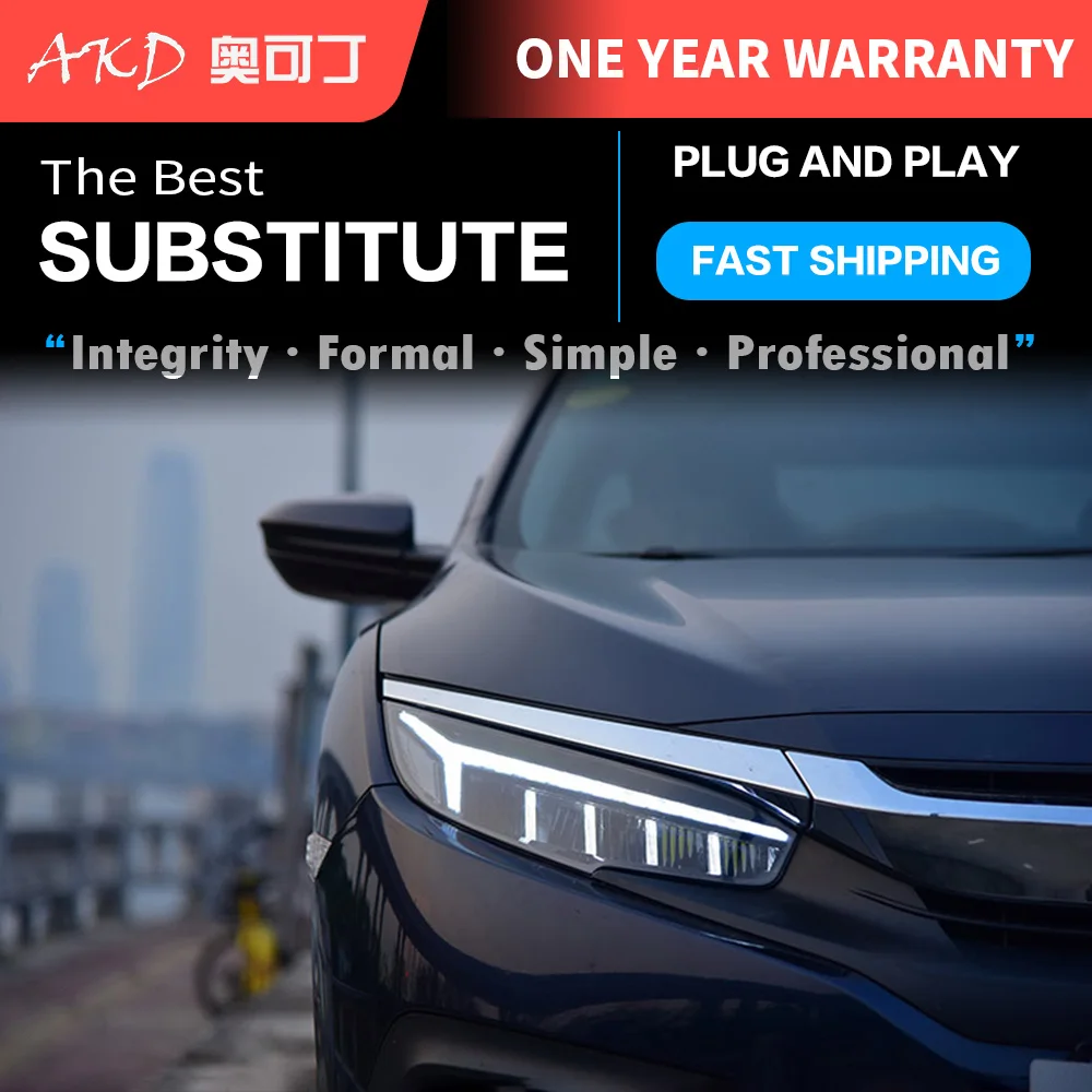 Головной светильник в сборе для Honda Civic G10 2016 2017 2018 полный светодиодный источник