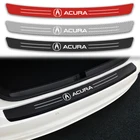 Защитная пластина для заднего бампера автомобиля из углеродного волокна, Защитная Наклейка для Acura MDX ILX RDX TLX TL RL, автомобильные аксессуары для защиты от царапин