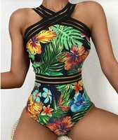 new sexy 2021 printed padded women swimwear one piece swimsuit female full back bather bathing suit
