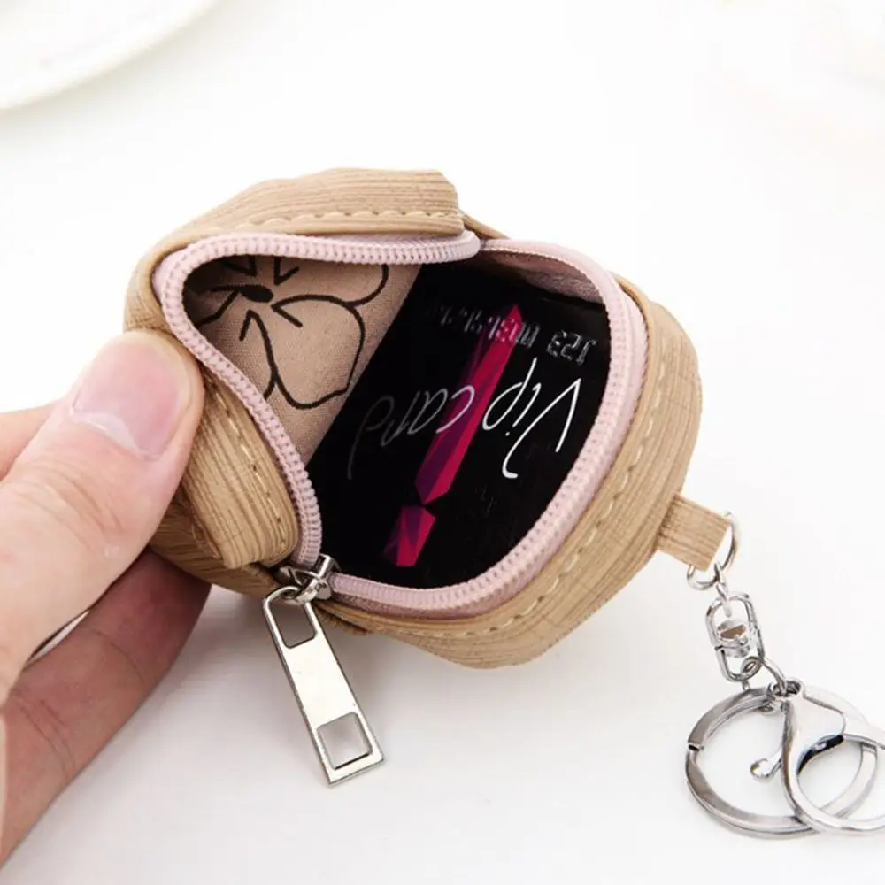 1pcs New Fashion Women Girls Mini PU Backpack Coin Bag Wallet Hand Pouch Purse Key Chain Keyring High Quality For Girl|Кошельки для