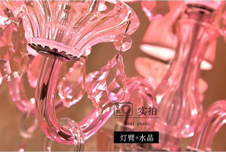 Свадебные розовые хрустальные напольные светодиодные подсвечники для Парижа