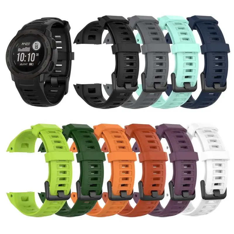 Ремешок силиконовый для спортивных часов сменный Браслет наручных Garmin Instinct 22
