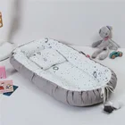 Детская кроватка-гнездо 85*50 см, портативная кровать для путешествий, хлопковая Колыбель для младенцев, для новорожденных, детская кроватка-бампер