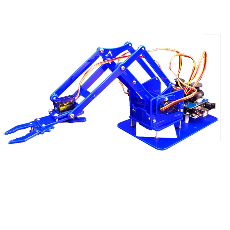 SG90 4 DOF разборный акриловый штатив-манипулятор коготь для Arduino Обучающий Набор DIY