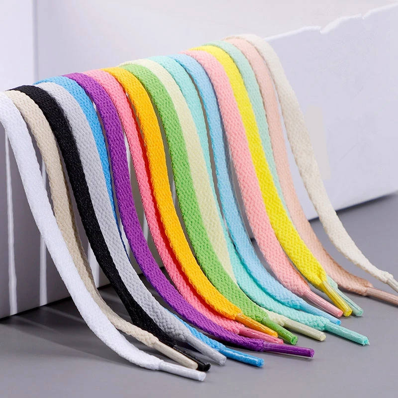 

1Pair Flat Shoelaces for Sneakers 36colors Fabric Boot Laces for Shoes Classic Soft Shoestrings Cordones Elasticos Zapatillas