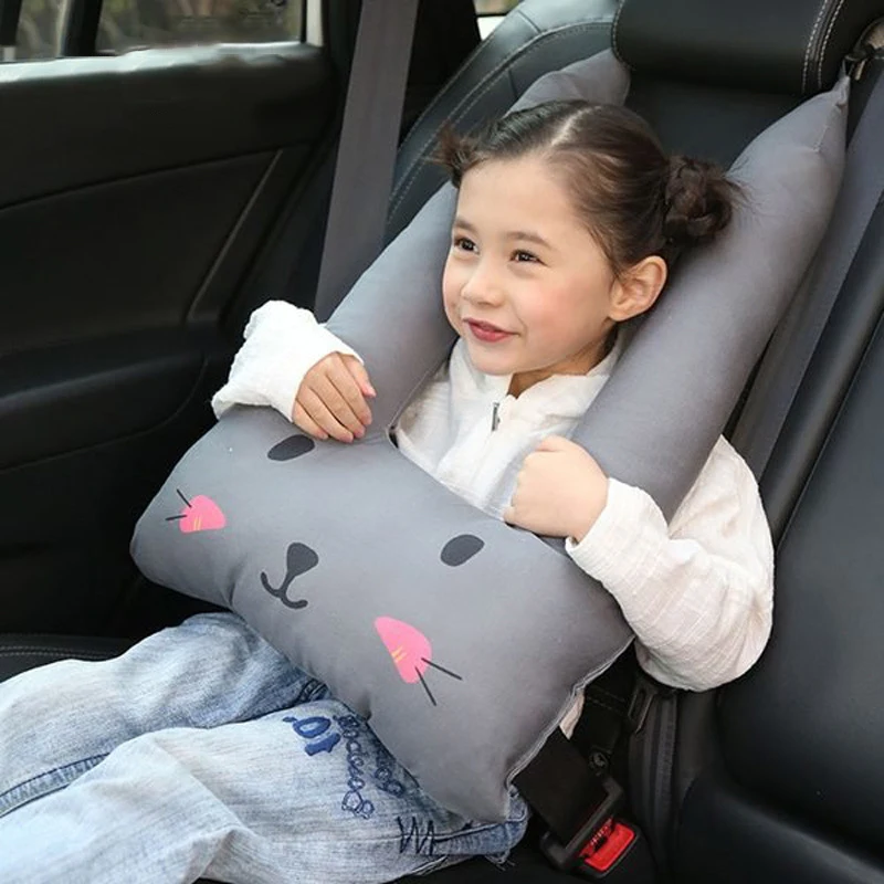 Correa de seguridad de dibujos animados para beb&eacute;, cintur&oacute;n de seguridad de coche, almohada, protecci&oacute;n suave para ni&ntilde;os, cintur&oacute;n de seguridad para hombro-0