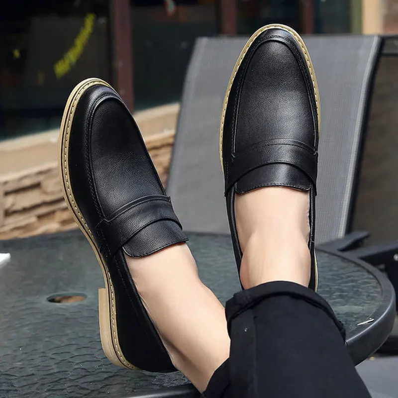 

Italian Designer Mens Formal Dress Shoes Black White Leather Wedding Shoes Men Loafers Chaussure Homme Casual Flats Oxford