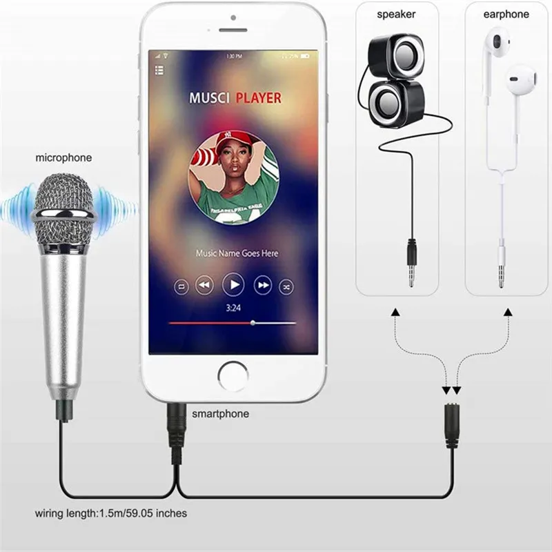 Мини микрофон проводной 3 5 мм аудио разъем для Samsung xiaomi Android мобильный телефон