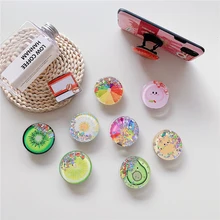 Cute Soft Summer Fruit Phone Holder Stand Mobile Phone Grip for IPhone 12 11 Ring Holde Avocado Girl Telefones Celulares Support