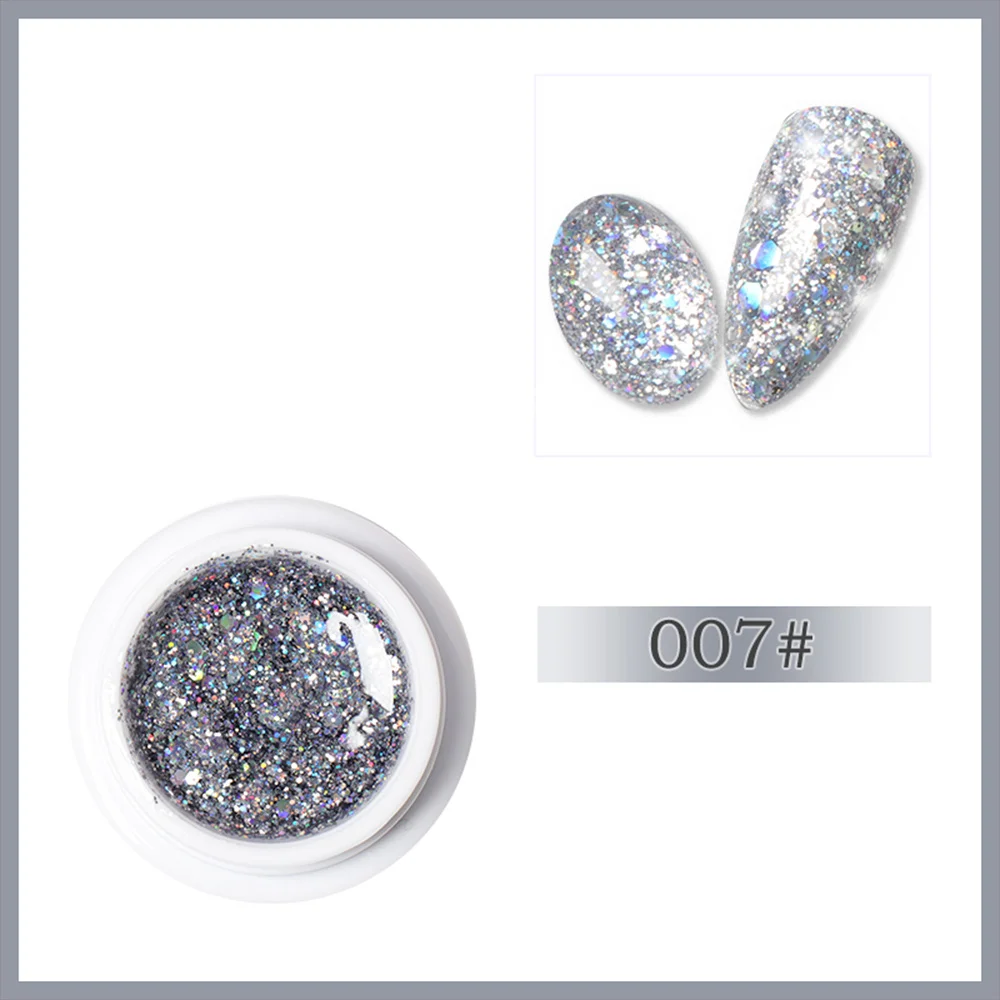 Color 07 PinPai 8g блестящие Платиновые блестки гель для ногтей Светодиодная смывка для лака Блестящий декор с блестками УФ гель лак живопись УФ-полировка - Цвет: Color 07