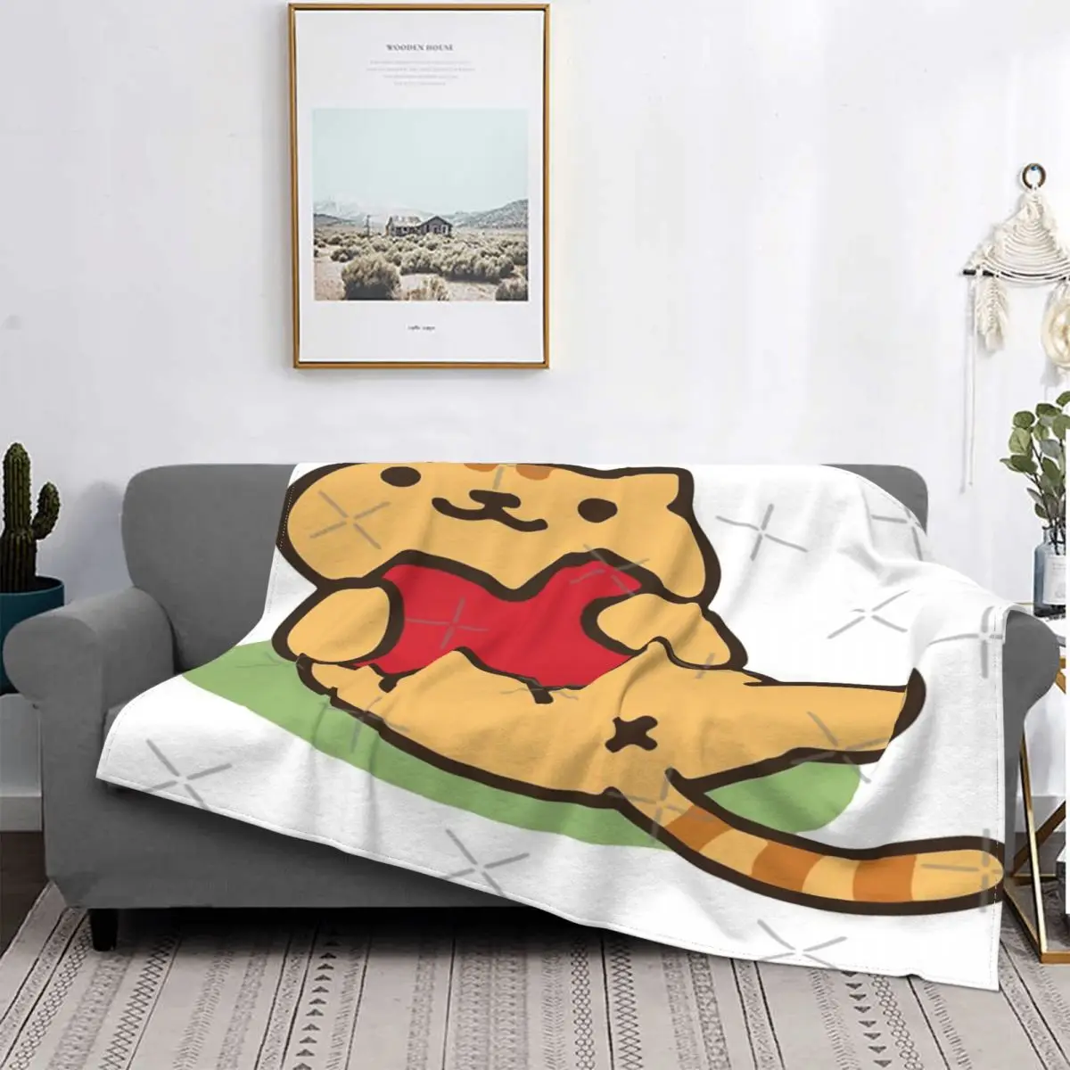 

I Love You Cat Neko atlifepo4 1 manta, colcha para cama