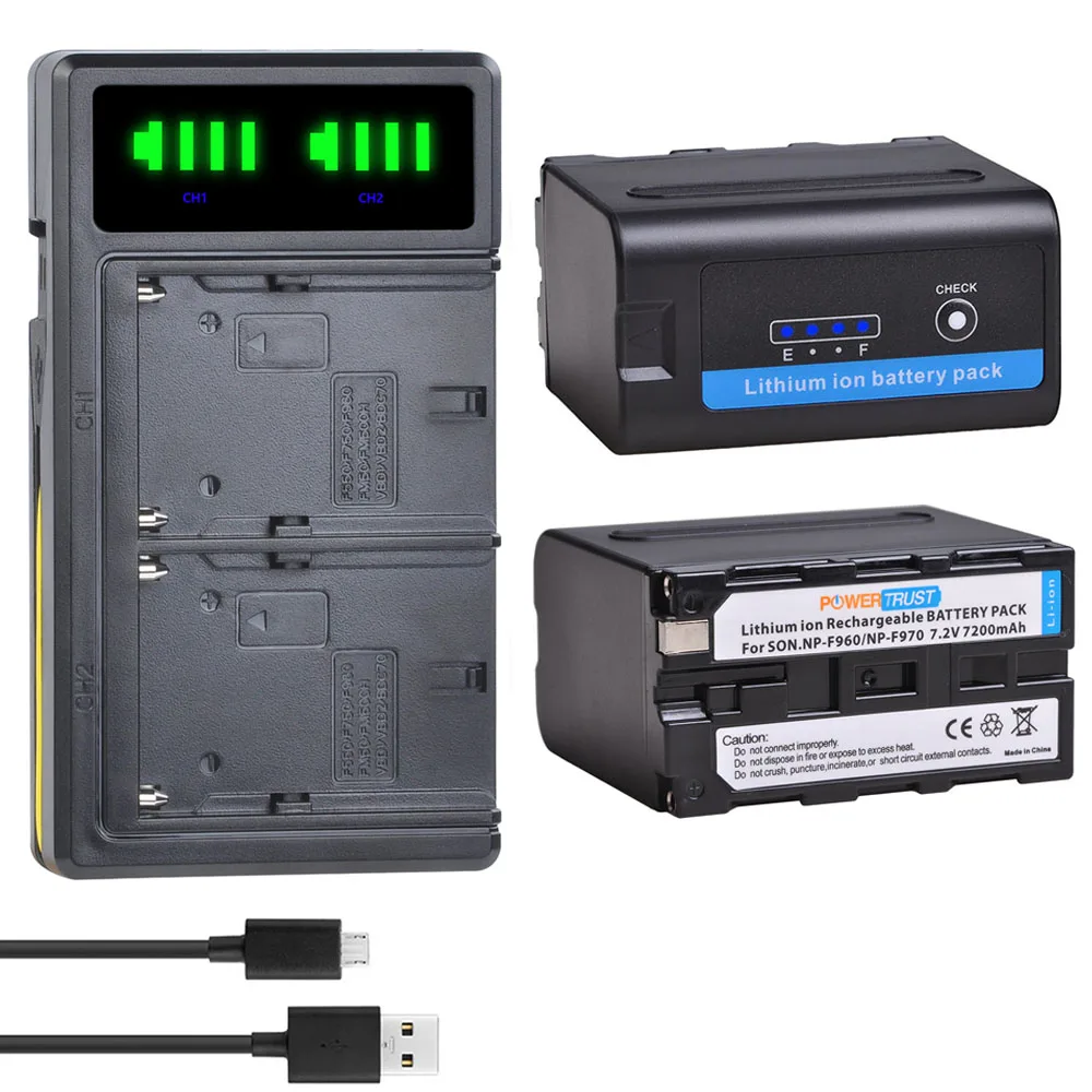 Аккумулятор с LED индикатором питания 7200 мАч 1 шт. аккумулятор функцией быстрой