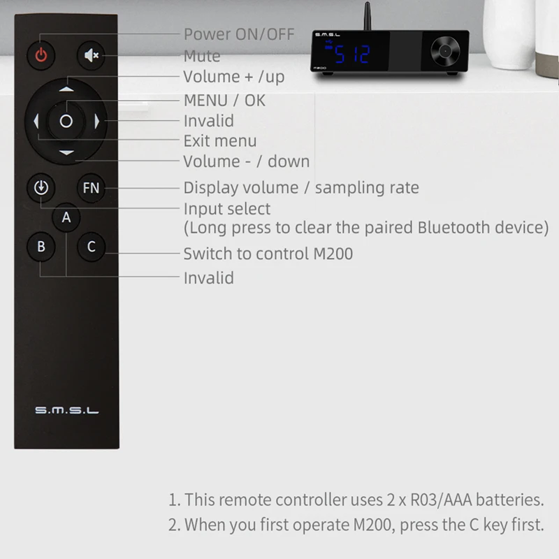 ЦАП SMSL M200 AK4497EQ DAC Bluetooth аудио 5 0 Поддержка 32 бит/768 кГц DSD512 декодер с дистанционным