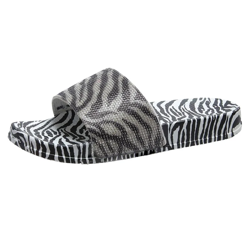 

Shoes Big Size Low Snakeskin Ladies' Slippers Platform Slipers Women Glitter Slides Summer 2021 Jelly Basic Crystal Fabric Fretw