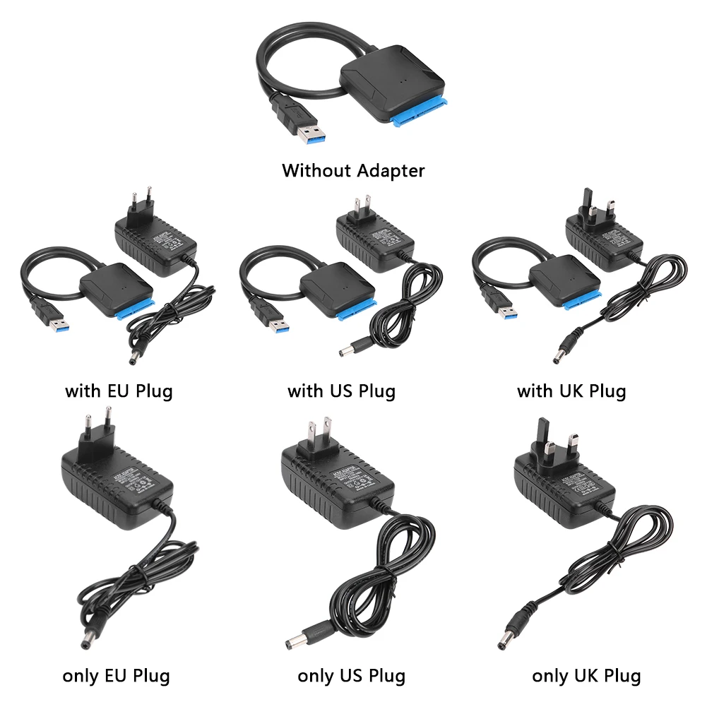 ALLOYSEED USB 3.0 to SATA 3 Convert Cable Adapter For 2.5/3.5 inch External SSD HDD Hard Drive Easy Line With Plug | Компьютеры и офис