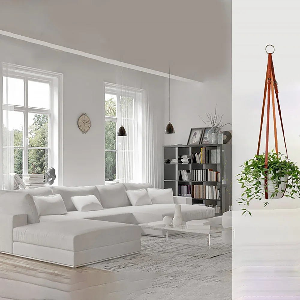 

Hanging Rope For Flower Pot Plant Hangers Pu Leather Rope Flower Pot Hanger Europe Plant Basket Rope Indoor Vintage Decor 2020