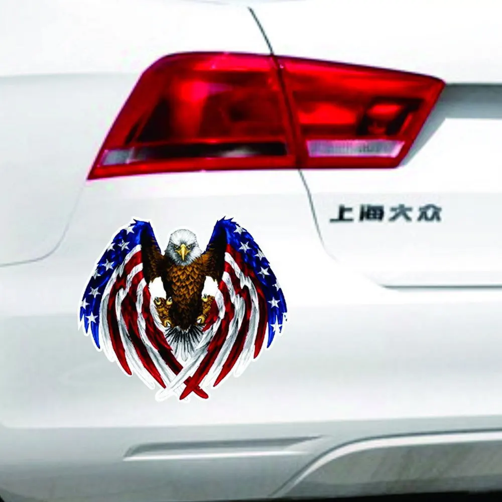 DSYCAR 2 шт./лот американский флаг США наклейки для автомобиля патриотические Лысые