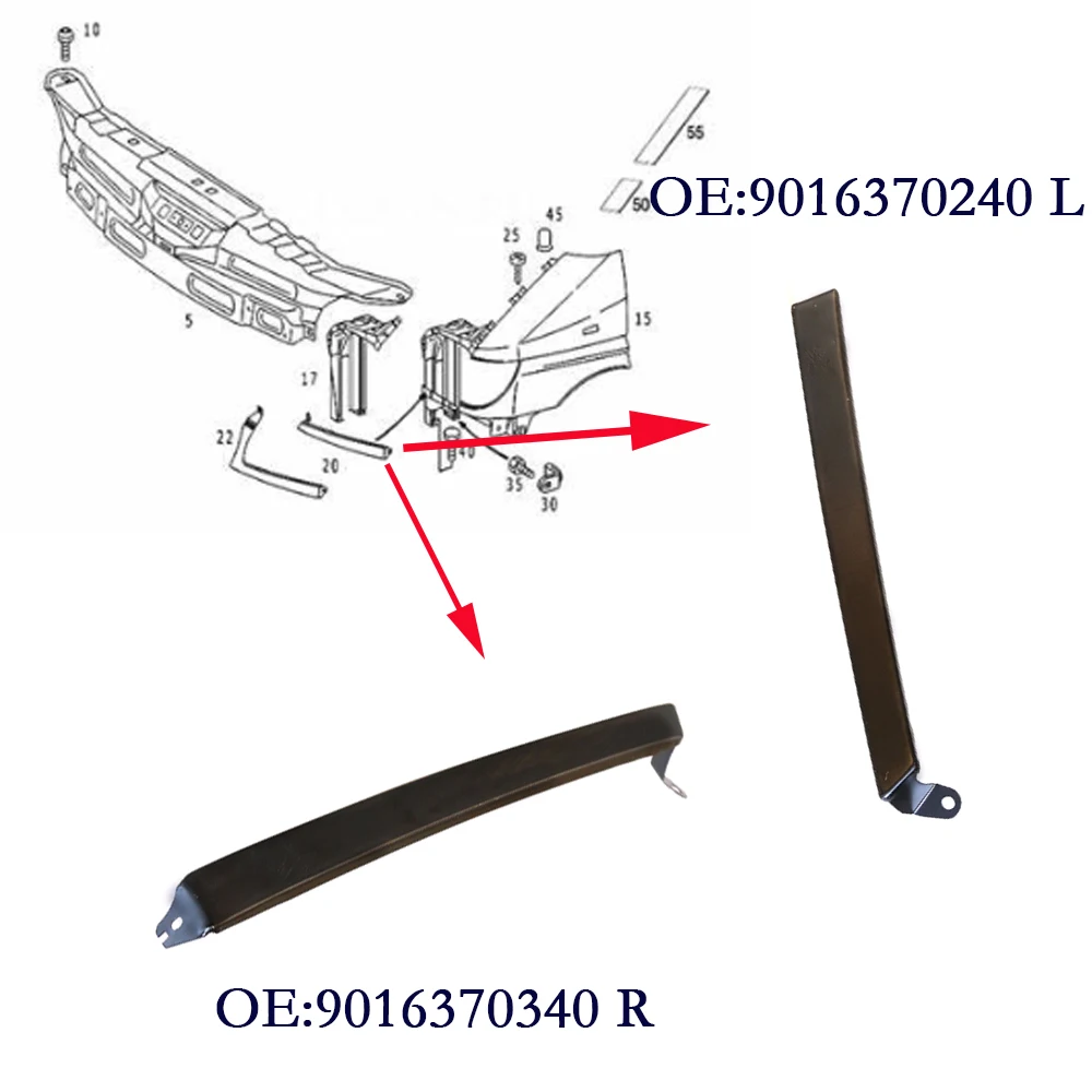 Пара накладок для фар (L + R) Mercedes Sprinter 901Oem 9016370240 и 9016370340 2 шт.|Абажуры| |