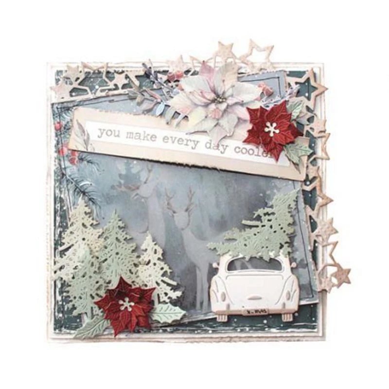 Авто сосна Скрапбукинг металла резки штампы 3D DIY карбоновое ремесло Die фото