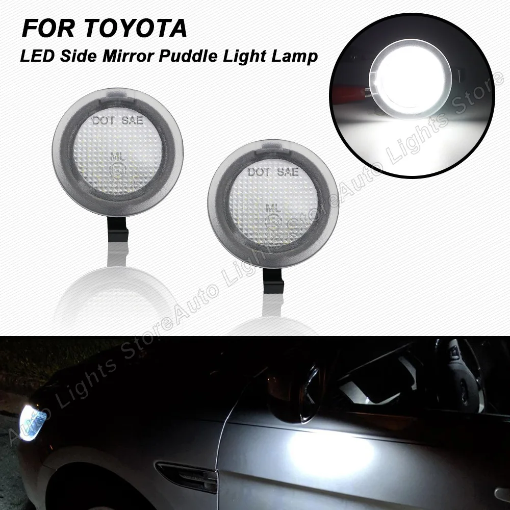 

2Pcs For Toyota Sequoia Tundra 2007 2008 2009 2010 2011 2012 2013 2014 2015 2016-2021 LED Side Under Mirror Puddle Light Lamp