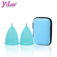 2pc feminine hygiene menstrual cup medical silicone copo menstrual de silicone medica period cup reusable menstruation collector