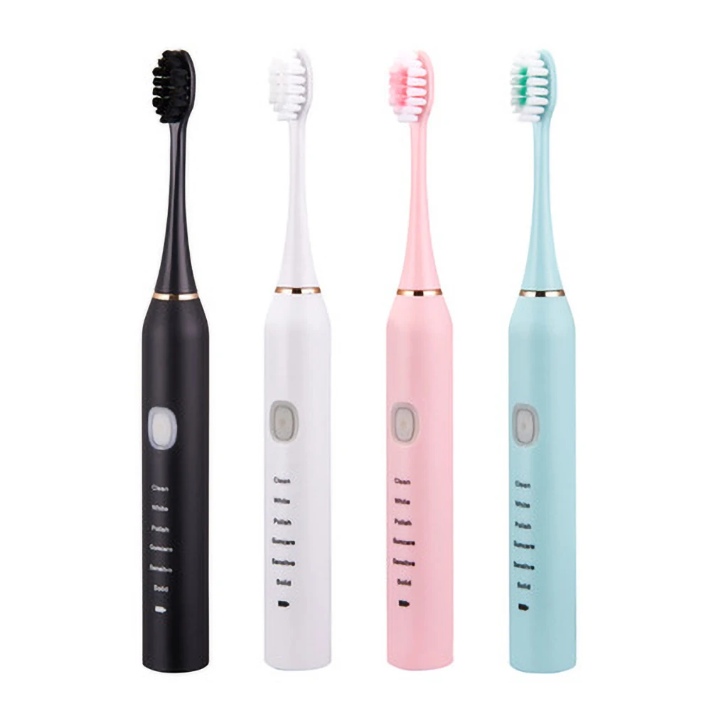 

New 6-Speed Mode Rechargeable Sonic Adult Electric Toothbrush Waterproof Soft Bristles Tooth Guard And Whitening Toothbrush