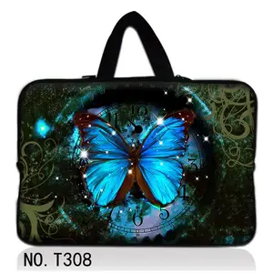 blue butterfly laptop bag sleeve case bag hp carrying case for pro13 14 15 6 17 15 macbook air asus acer lenovo dell handbag free global shipping