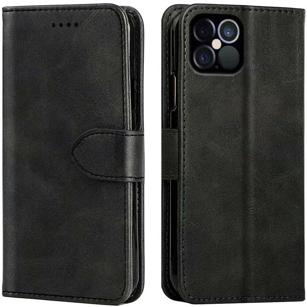 

Case wallet flap Black Leather iPhone 12Mini 12Pro Max flap