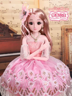 as picture 60 см, 1/3 BJD, кукла с принцессой, аксессуары для одежды, 20 подвижных шарнирных кукол, свадебное платье, игрушки для девочек, подарок AT35 - Цвет: as picture