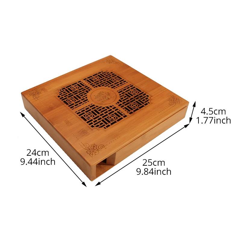 В дырочку Чай коробки для тортов и пирожных бамбука чай Пу 'эр коробка лоток