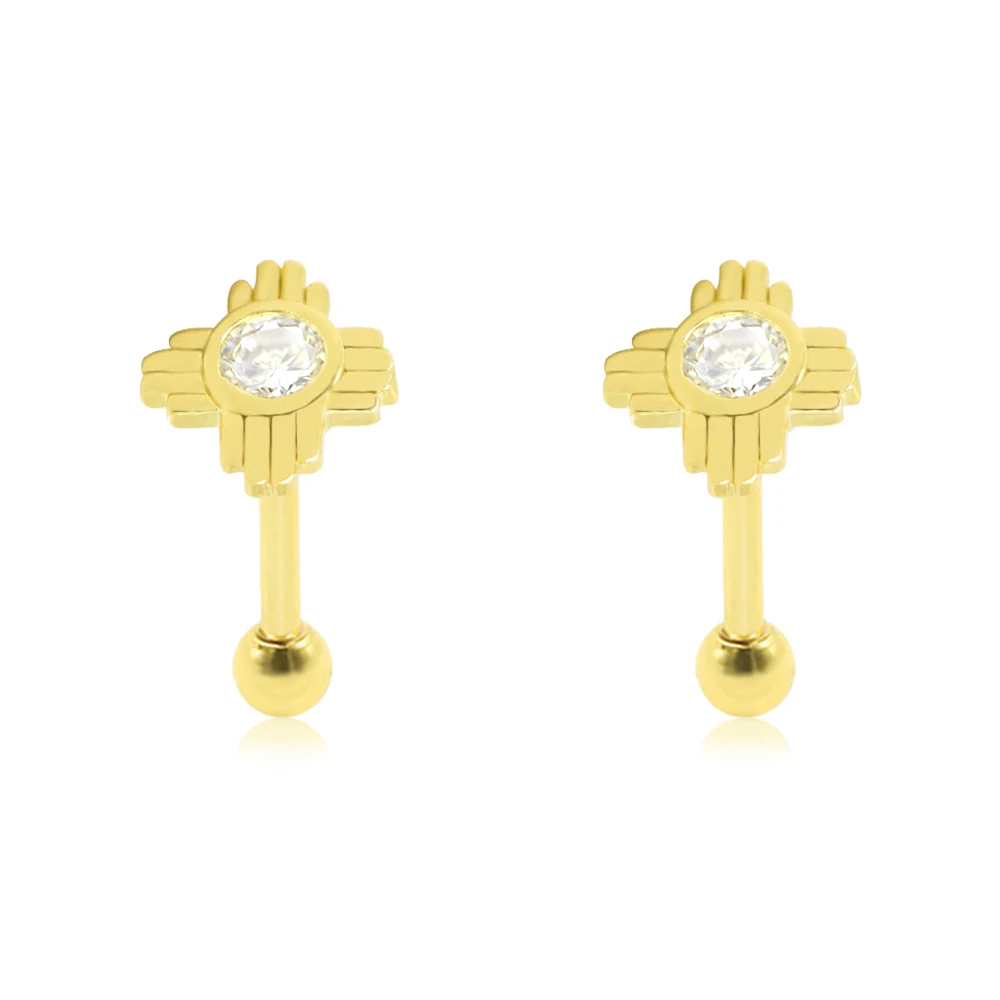 

2Pcs 16G Stainless Steel Pretty Labret Stud Earrings Piercing For Cute Funny Women&Girls Best Gift Fashion Jewelry