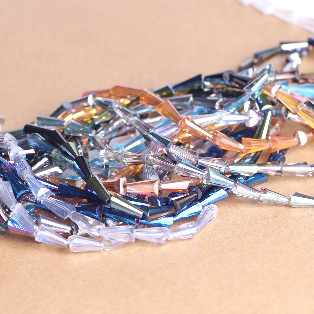 48 шт./лот стеклянные бусины пагода для рукоделия материал 6*12 мм хрустальные Миюки