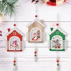 1 шт., деревянное украшение в виде деда мороза, снеговика