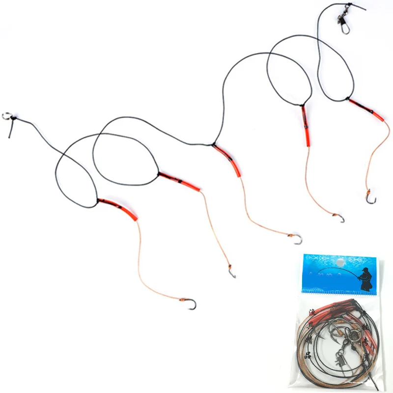 

5pc Fishhooks Stainless Steel Rigs Fishing Tackle Lures Single Hook Combination 5 Hooks Small Hook