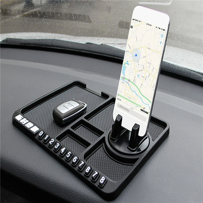 

Multifunctional Car Anti-Slip Storage Mat Sticky Car Phone Holder Anti Slide Dash Phone Mount Silicone Dashboard Car Pad Mat