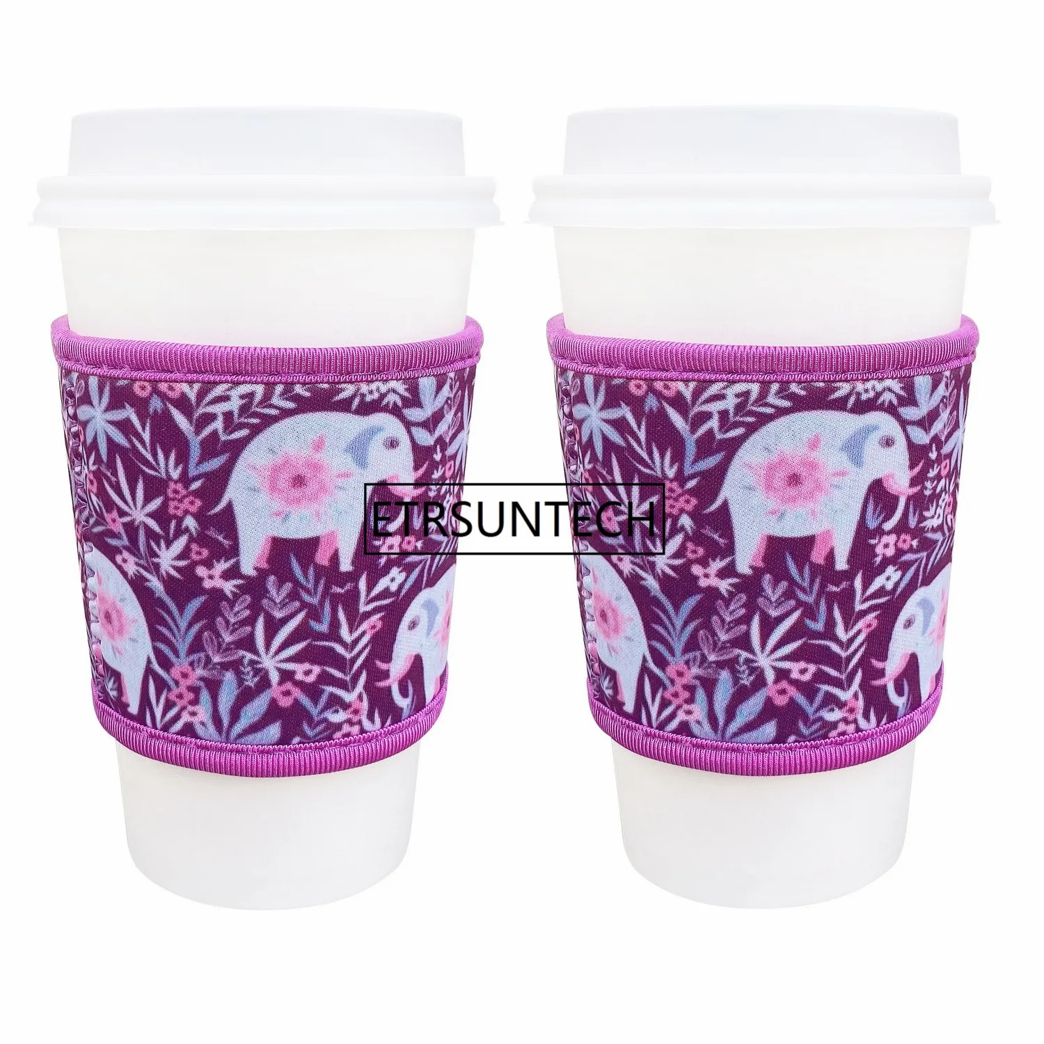 2PCS Neopren Wärme Beständig 4mm Dicken Isoliert Mehrweg Heißer Kaffee Tasse Ärmeln für Heißen Kaffee und Tee 12 unzen-24 unzen Tassen – Detail 5