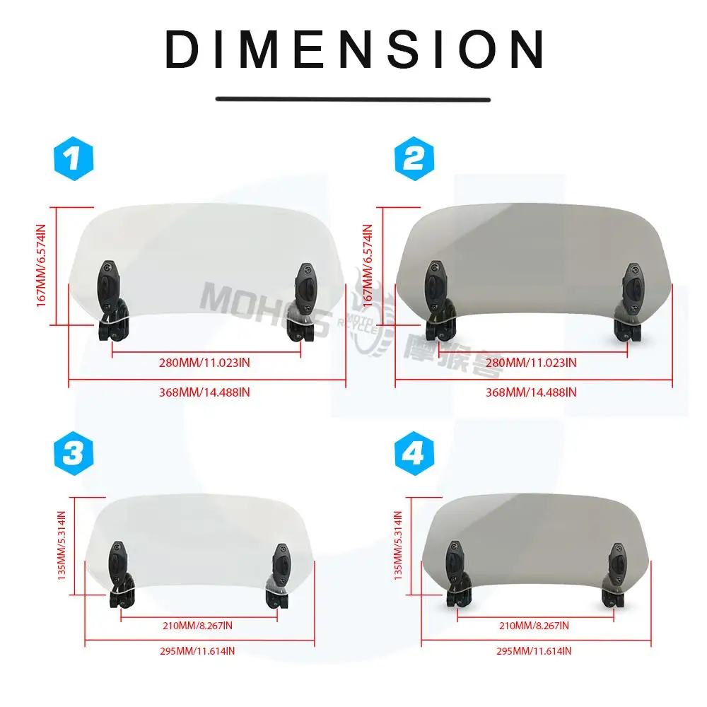 Motorcycle Clip-on Wind Screen Windshield Spoiler Air Deflector Airflow Adjustable Windscreen for Suzuki Burgman 125 | Автомобили и