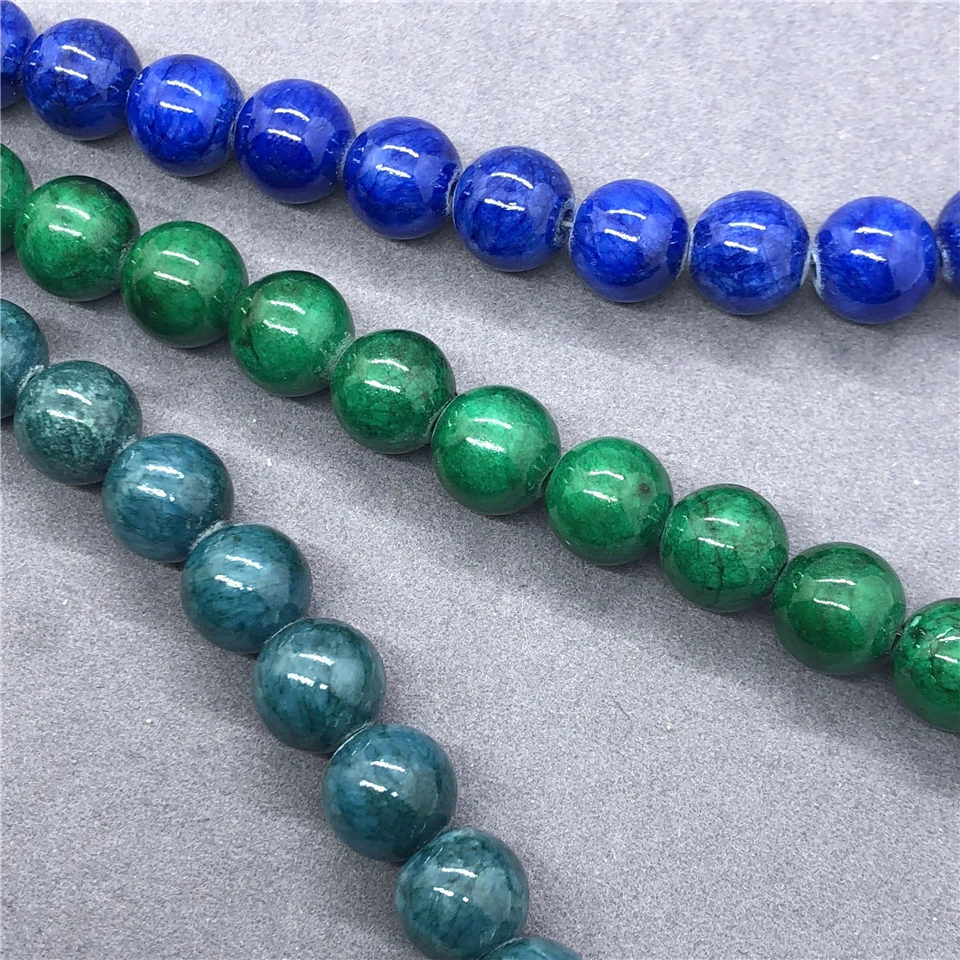 3 цвета Халцедон Beckite 6 12 мм круглый натуральный свободный камень Diy Для Jewely|Бусины|