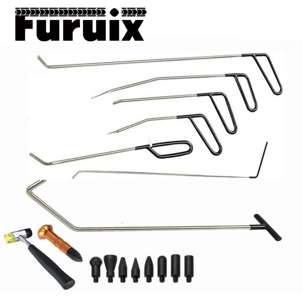 

Paintless Dent Repair Kit- Tool Set Includes a Wide Selection of Rods Hooks, Handtools and Accessories