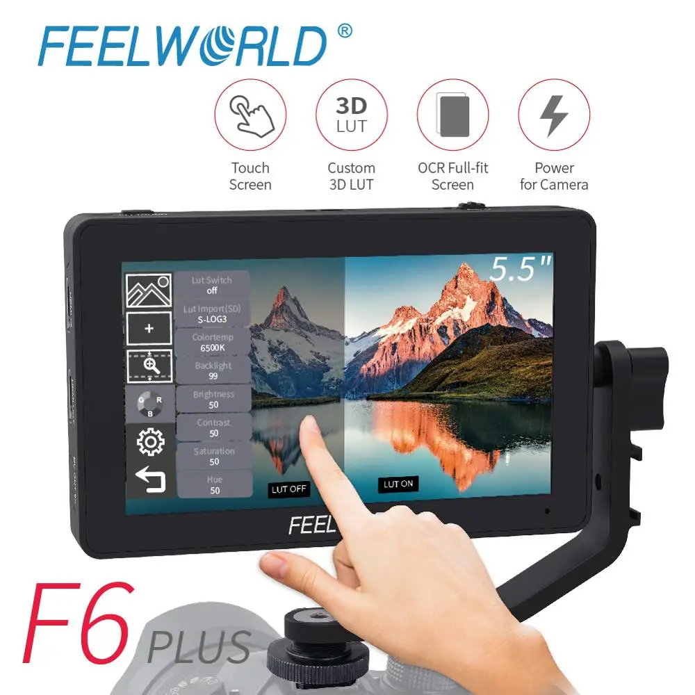 Feelworld F6 Plus Monitor 5.5 Inch Touch Screen Director 4 Monitor DSLR Camera Micro Single Video Field Display for Canon Nikon