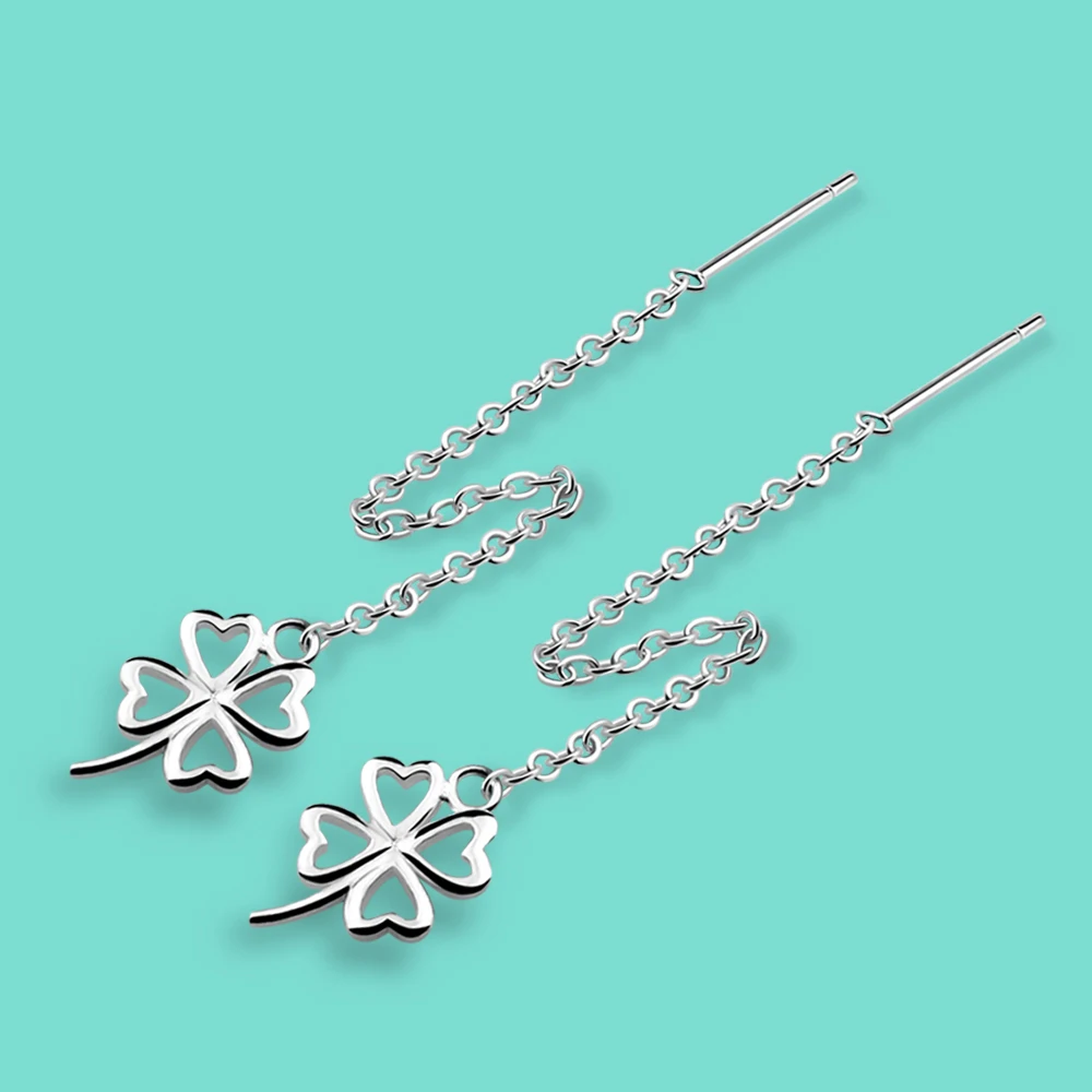 Минималистичные женские 925 стерлингового серебра серьги-гвоздики в виде