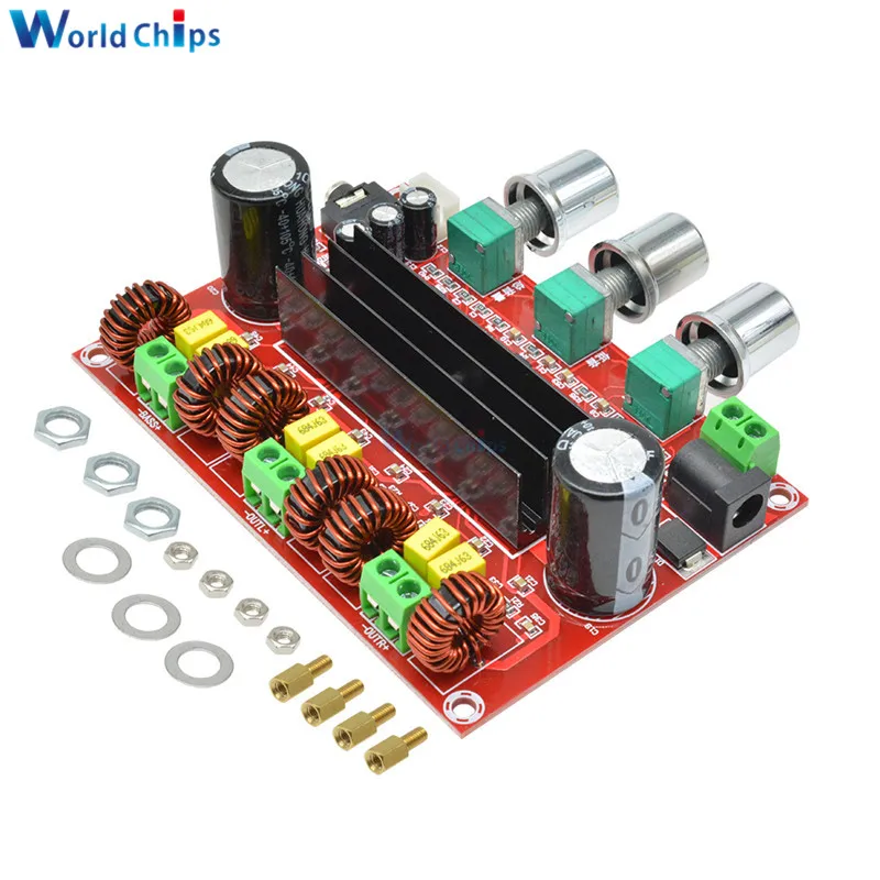 XH M139 TPA3116D2 2x50 Вт + 100 2 1 канальный цифровой сабвуфер усилитель мощности плата TPA3116 * 3