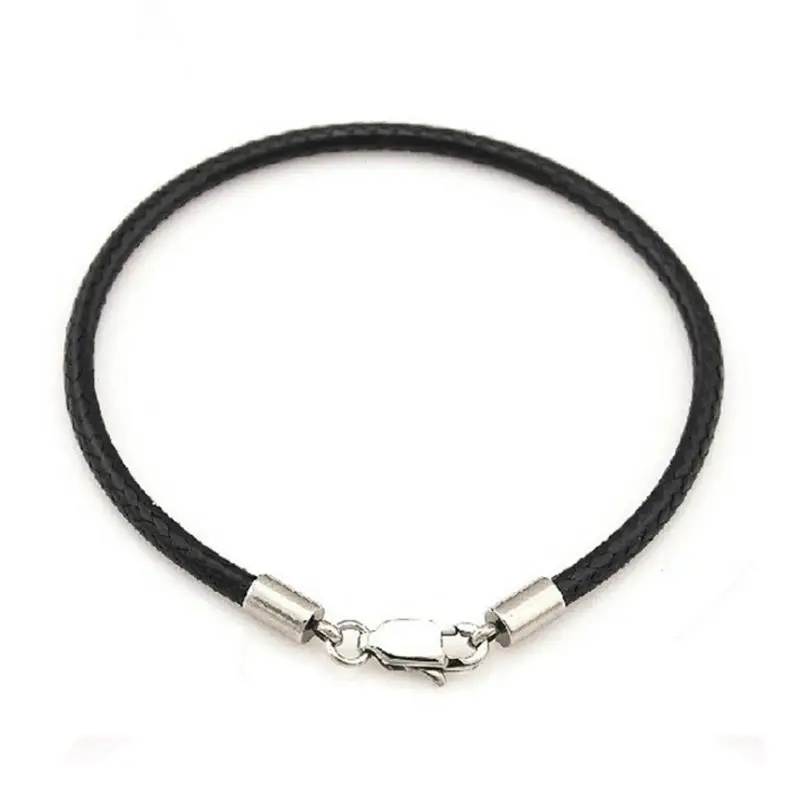 1 шт. гипоаллергенный черный/красный кожаный верёвочный браслет на удачу для
