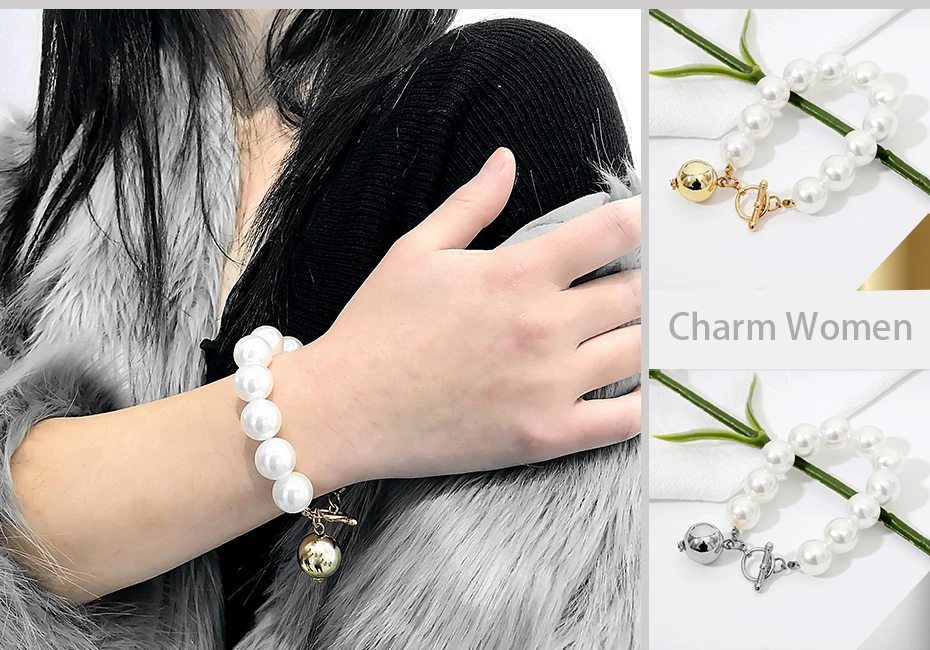 SHIXIN Boho амулеты жемчужный красочный браслет из акрилового бисера модные ювелирные изделия для женщин Богемные Дамы манжета ручной цепи женские подарки