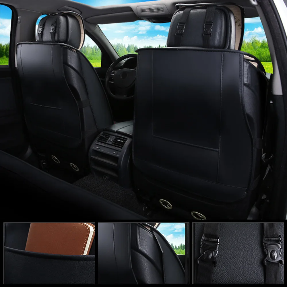 Полный комплект кожаных чехлов на автомобильные сиденья высокого качества для