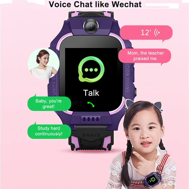Детские Смарт-часы Xiaomi Q19 Водонепроницаемые Голосовой чат поддержка Sim-карты