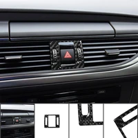 carbon fiber for audi a6 a7 2012 2018 car accessories interior warning light decoration black modification cover trim stickers