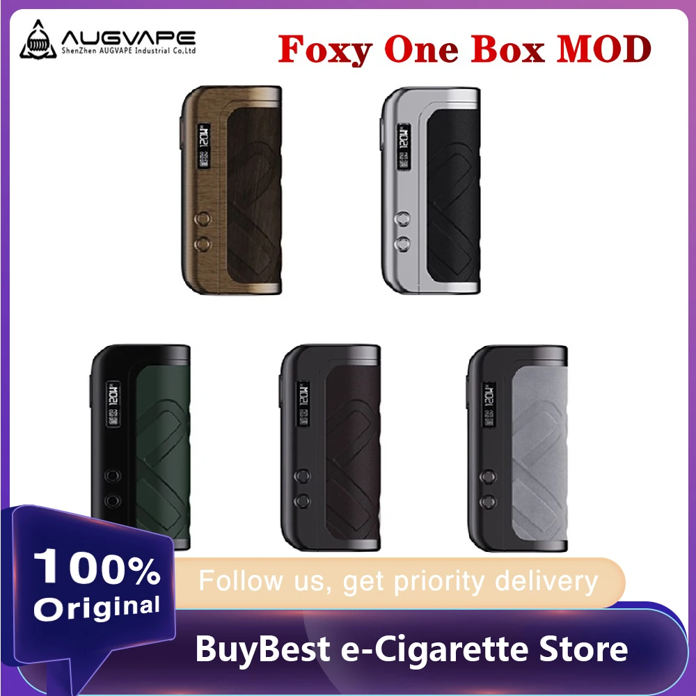 Оригинальный Новый Бокс-мод Augvape Foxy One 120 Вт 21700 мод для вейпа с резьбой 510