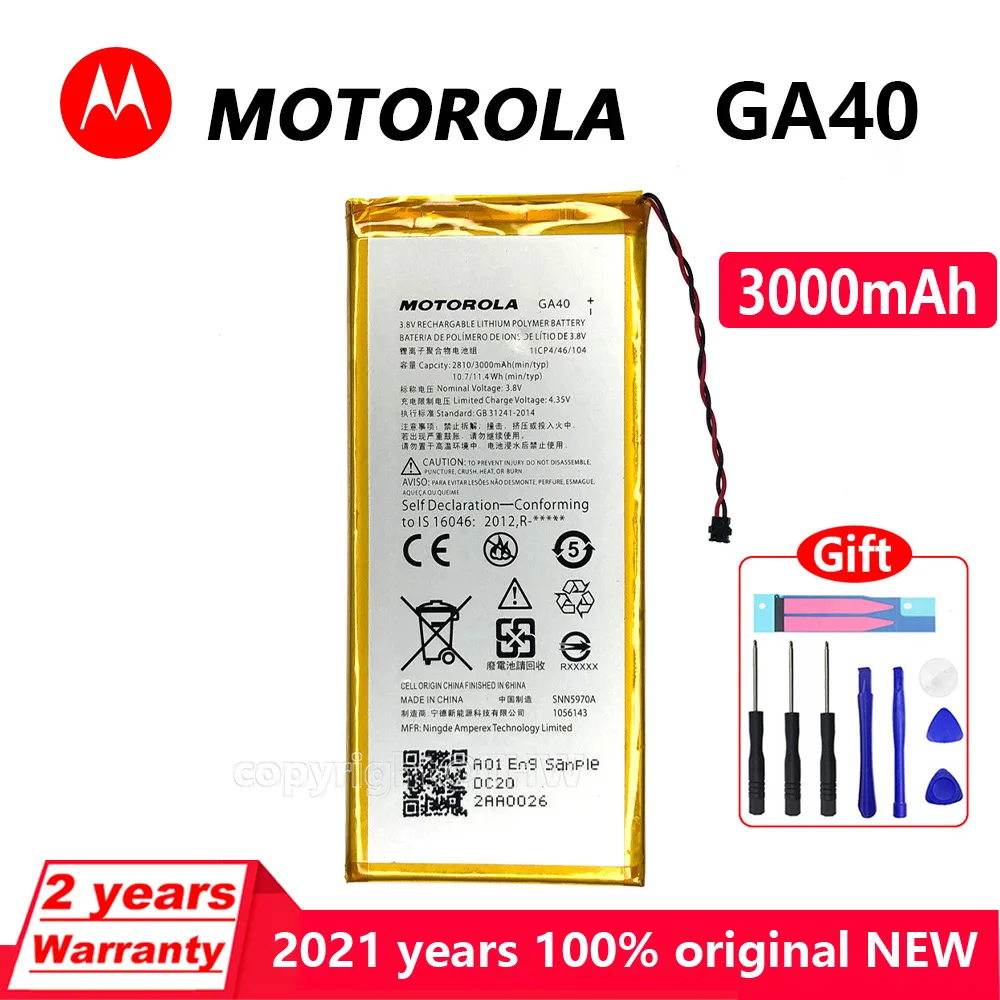 

100% Original Motorola Moto G4 /G4 Plus XT1625 XT1622 XT1644 XT1643 SNN5970A Phone New 3000mAh GA40 Batteria+Free tools