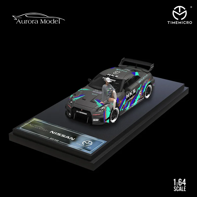 Модель автомобиля Time Micro TM 1:64 LBWK Skyline GTR R35 JDM Модифицированная Фирменная модель из